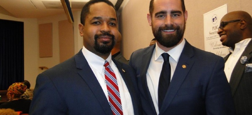 New PA Sen. Sharif Street, left, with PA Rep. Brian Sims – photo by Bonnie Squires for City&State PA