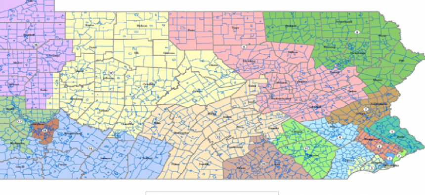 The congressional redistricting plan approved by the House.