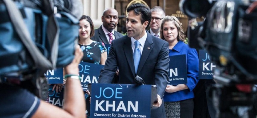 Joe Khan, announcing his candidacy for Philly DA - from his website