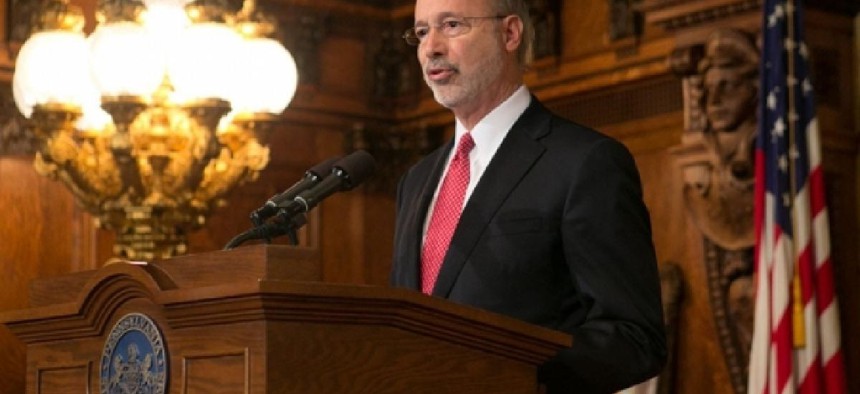 Gov. Tom Wolf responds to the PA GOP on Unemployment Call Center closings on Nov. 30. Photo provided