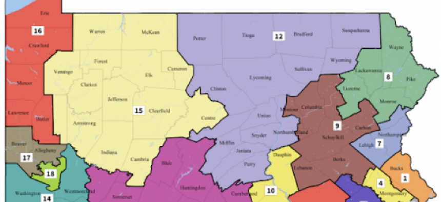 The newly redrawn Pennsylvania congressional districts
