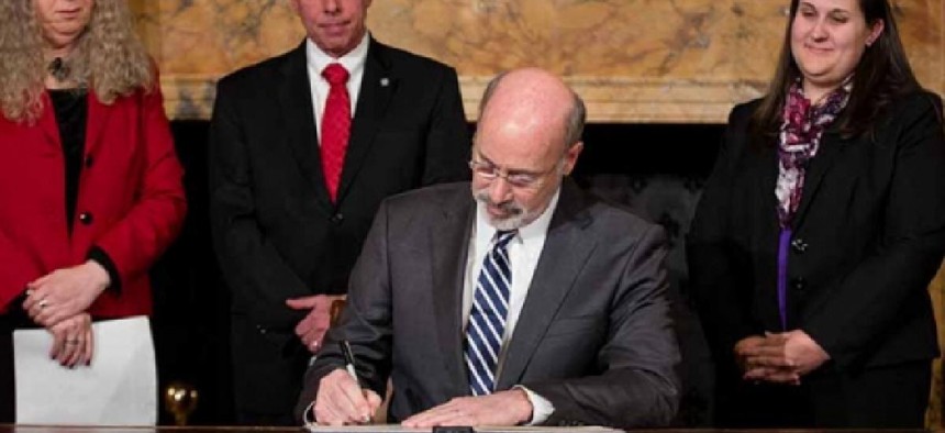 In January, Gov. Tom Wolf signed the first disaster declaration treating Pennsylvania's opioid crisis as a statewide emergency. Image from the governor's official website