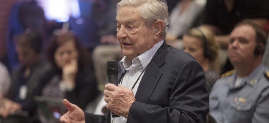 George Soros – photograph by Antonio Scorza for Shutterstock