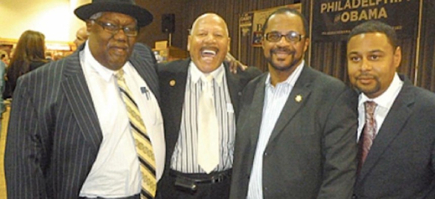 Edgar “Sonny” Campbell, Ducky Birts, Sheriff Jewell Williams  Jeffrey Blackwell in a photo from 2012