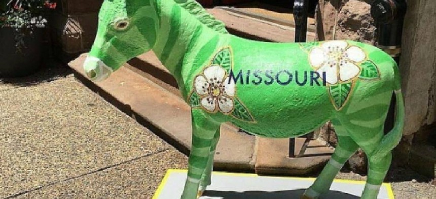 Lynette Shelley's Missouri donkey, part of the DNC's Donkey Program - from the artist's website