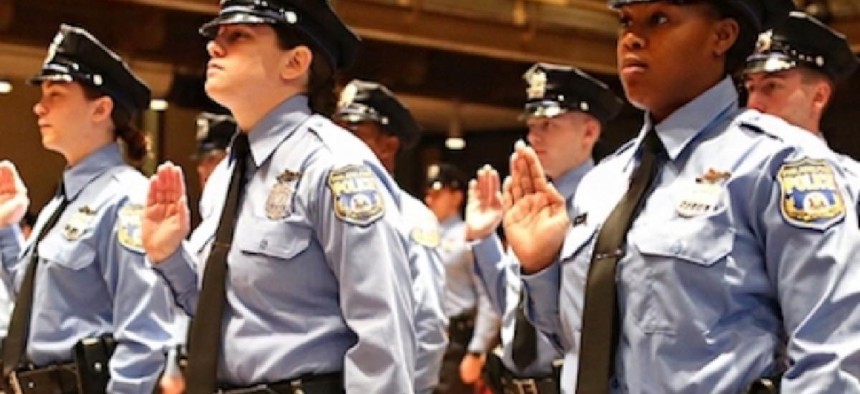 New Philadelphia Police Department officers being sworn in - from the PPD website