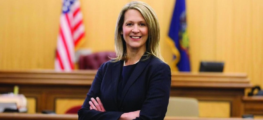 Republican candidate and Pennsylvania Supreme Court Justice Sallie Mundy
