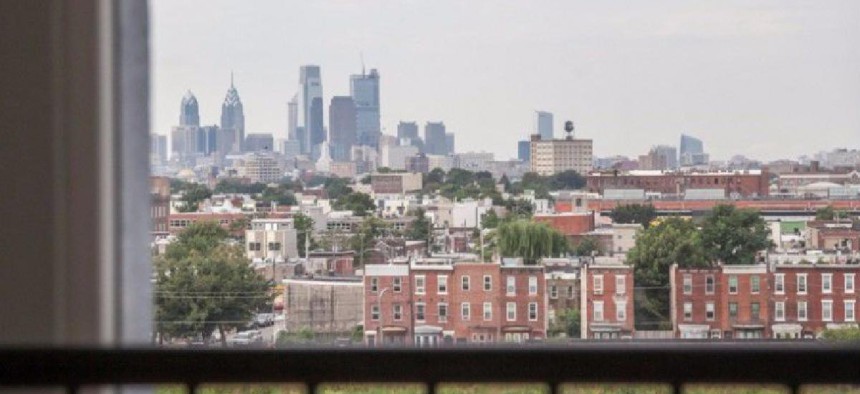 Center City views are part of the appeal – along with the rents – of New Kensington Community Development Corporation's Orinoka Civic House. Photo courtesy NKCDC.