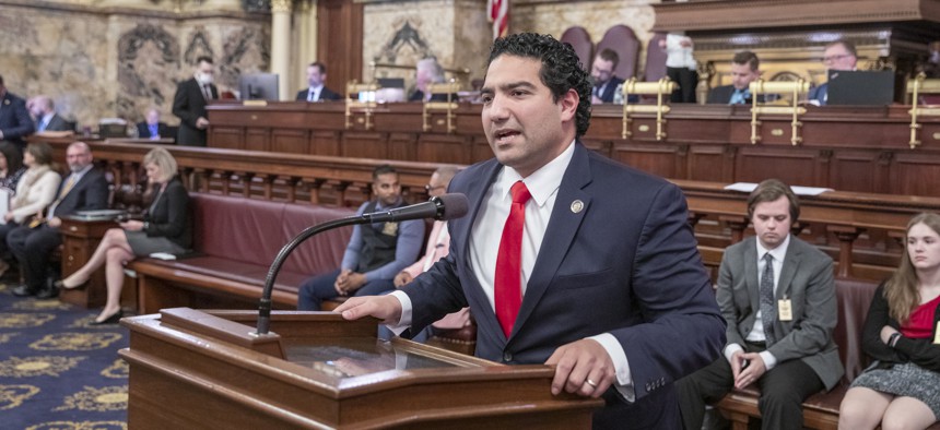 State Rep. Joshua Kail speaks on the House floor