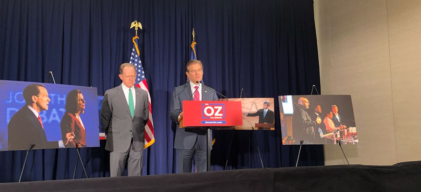 U.S. Sen. Pat Toomey and U.S. Senate candidate Dr. Mehmet Oz