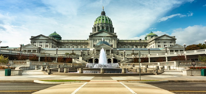Pennsylvania State Capitol Complex panorama Harrisburg PA