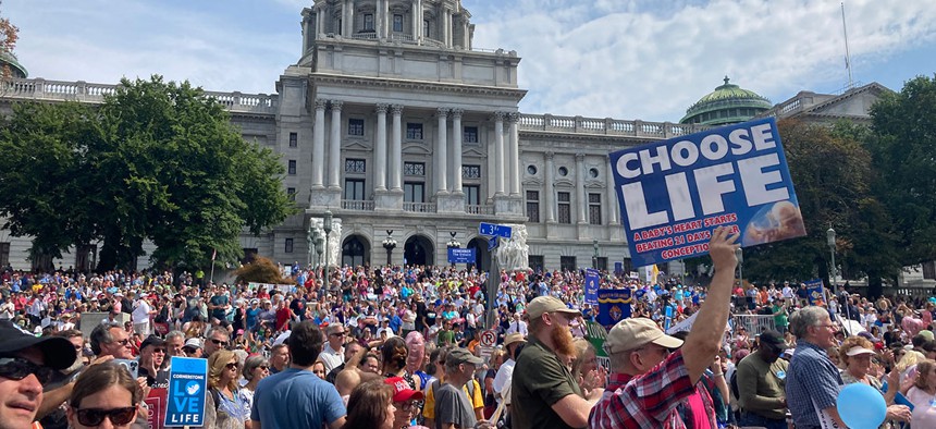 More than 5,000 people attended the second Pennsylvania March for Life event in Harrisburg.