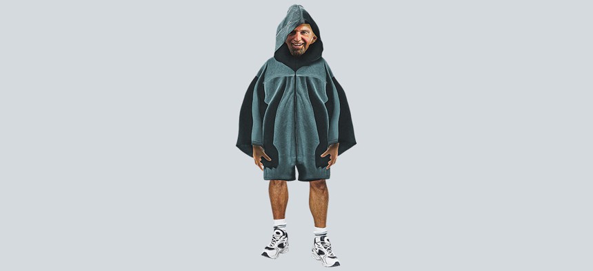 Introducing, the "Shoodie." From the makers of the Slanket, it's a fabulous creation from our imagination.