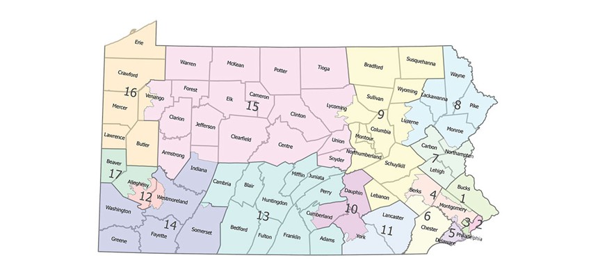 2022 Pennsylvania Congressional Districts