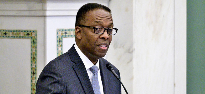 City Council President Darrell Clarke addresses members of City Council in June 2019.