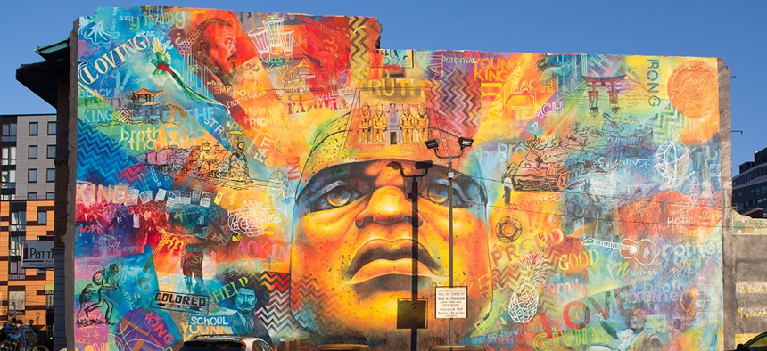 “Colorful Legacy,” by Willis “Nomo” Humphrey and Keir Johnston, is a vivid example of Mural Arts Philadelphia’s impact.