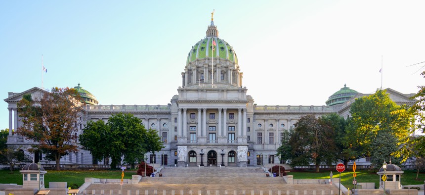 The state capitol building in Harrisburg, PA.