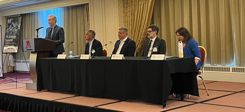 Panelists speak about the future of clean energy production in Pittsburgh.