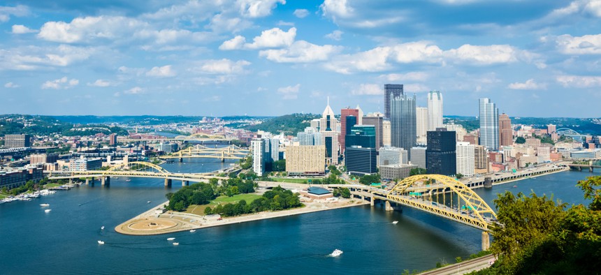 The Pittsburgh skyline.