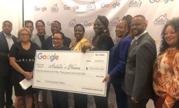 Local leaders gather at Ardella’s House in North Philadelphia for a grant funding announcement