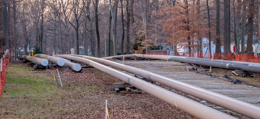 Section of the SUNOCO Mariner II East Pipeline construction in Exton, PA.