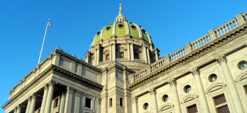 A shot of the Pennsylvania Capitol