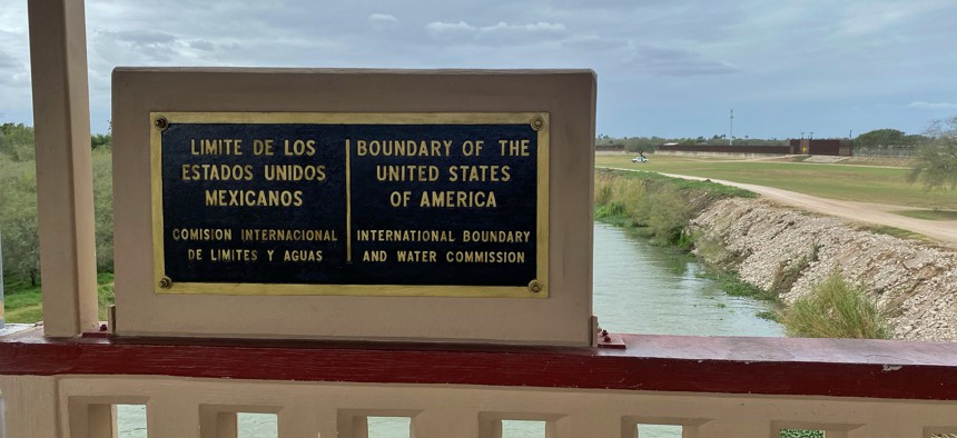 A photo of the U.S.-Mexico border along the Rio Grande River.