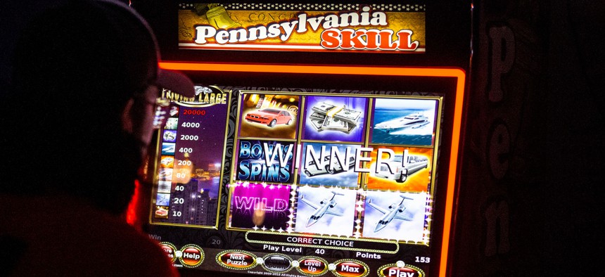 A person playing a Pennsylvania Skill machine
