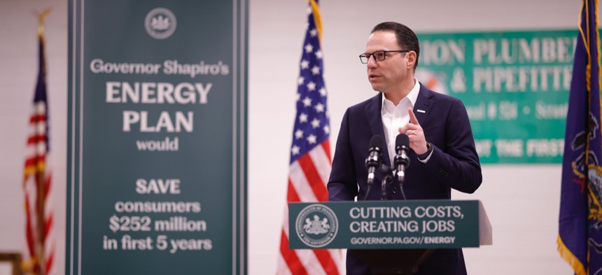 Gov. Josh Shapiro unveiled an energy plan in Scranton on Wednesday.