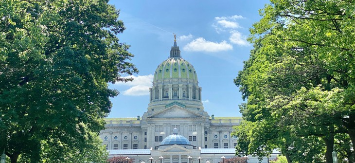 The Pennsylvania Capitol building.