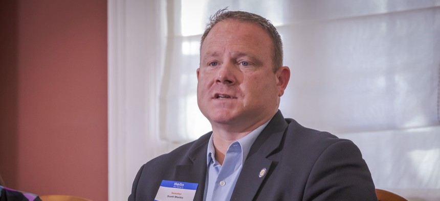 State Sen. Scott Martin at a roundtable discussion in Lancaster in September 2022.