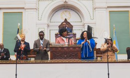 Philadelphia Mayor Cherelle Parker gives her budget address to city council on March 14, 2024