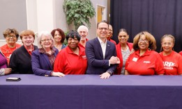 AARP Staff and Volunteers with Governor Shapiro at the release of Aging Our Way.