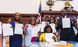 Philadelphia Mayor Cherelle Parker signed several pieces of budget legislation on Friday.