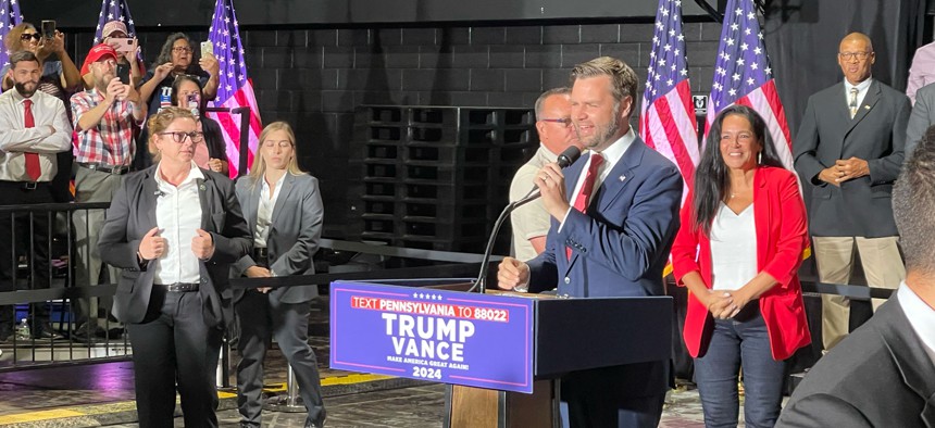 J.D. Vance takes the stage in South Philadelphia