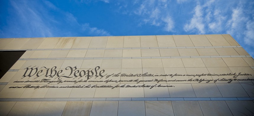 “We the People” facade at the National Constitution Center