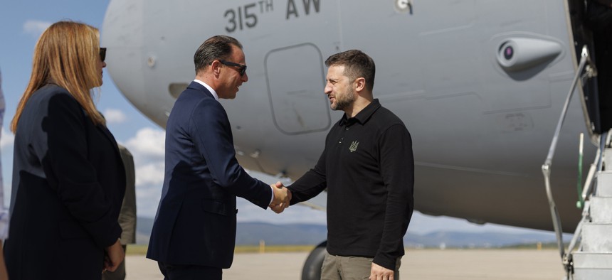 Gov. Josh Shapiro welcomes Ukrainian President Volodymyr Zelenskyy to Pennsylvania on Sept. 22.