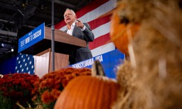 Democratic vice presidential candidate Tim Walz campaigns in York, Pennsylvania.