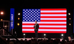 Elon Musk speaks at a town hall event in Harrisburg, Pennsylvania.