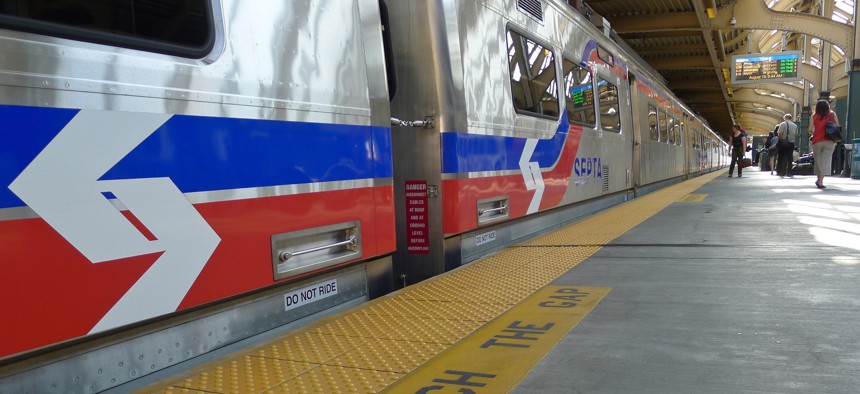 A SEPTA train in Philadelphia.