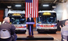 Gov. Josh Shapiro announces a financial lifeline for SEPTA at the Frankford Transportation Center in Northeast Philadelphia on Nov. 22.