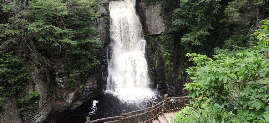 Bushkill Falls is a popular tourist destination in the Pocono Mountains.