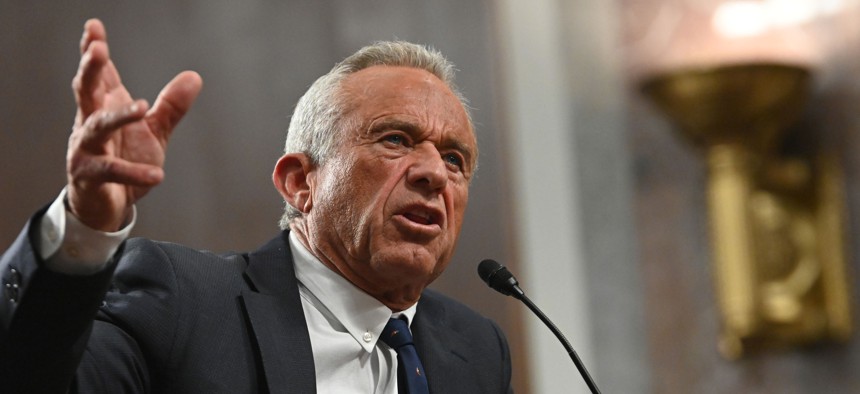 U.S. Secretary of Health and Human Services nominee Robert F. Kennedy Jr. testifies during a Senate Finance Committee confirmation hearing at the Dirksen Senate Building on January 29, 2025, in Washington, D.C.