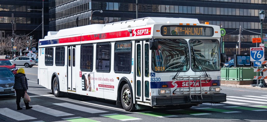 SEPTA Route 9 bus at 22nd & Market Street in Philadelphia