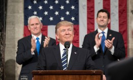 Donald Trump speaks to a joint session of Congress in 2017.