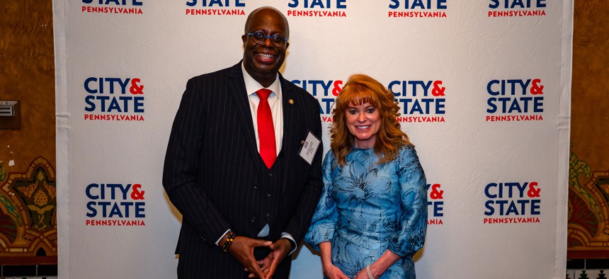 Honoree Chad Dion Lassiter and honoree and keynote speaker Stacy Garrity