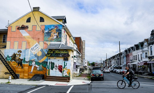 A Mexican restaurant in a Reading Latino neighborhood
