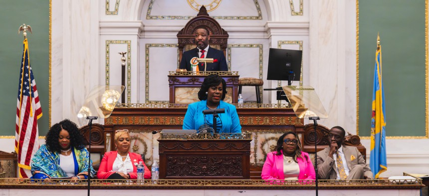 Philadelphia Mayor Cherelle Parker delivers her budget address