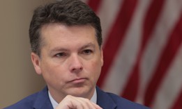 Ranking member Rep. Brendan Boyle listens during a markup hearing with the House Budget Committee on Capitol Hill on May 16, 2025, in Washington, D.C.