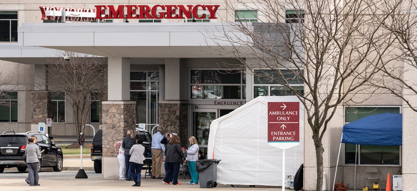 The Emergency Room entrance to Penn State Health St. Joseph Medical Center in Reading.